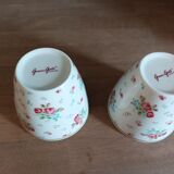 Pair of mugs Guen Gate with pink flowers
