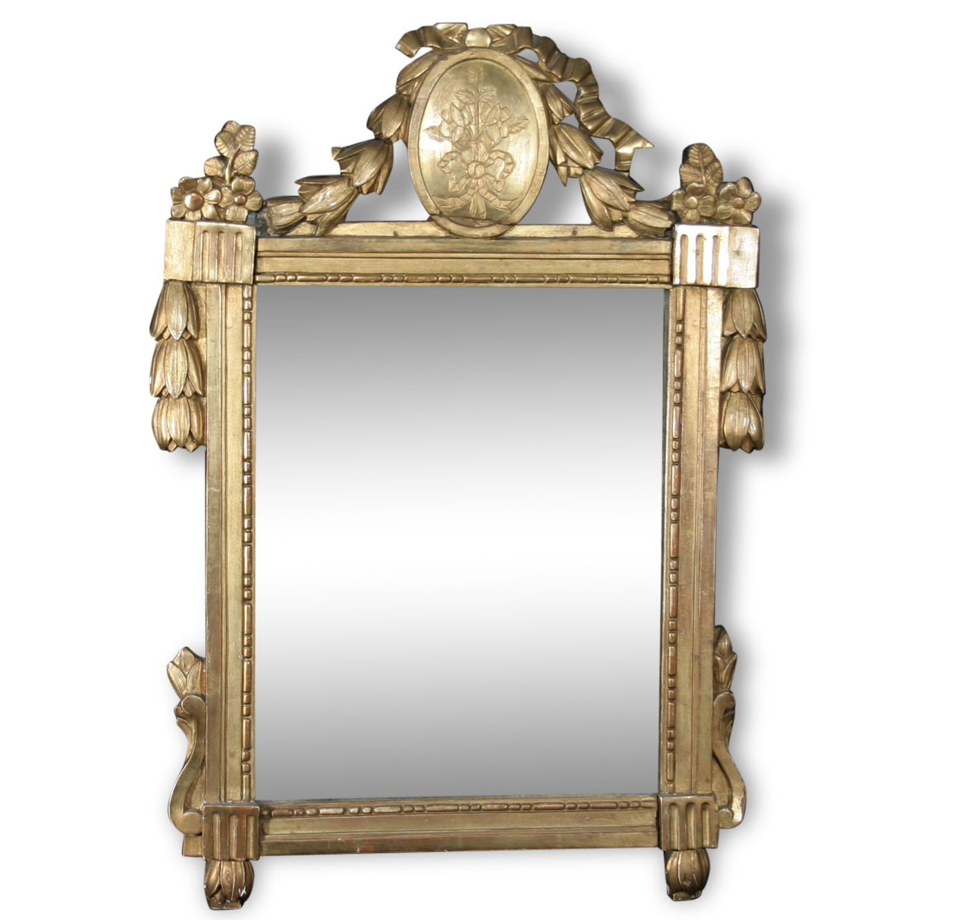 Gold wood mirror
