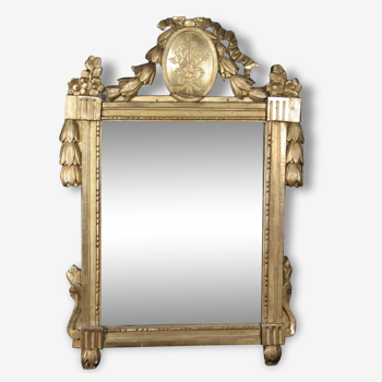 Gold wood mirror