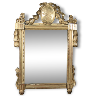 Gold wood mirror