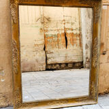 Mirror golden era wood restoration XIX 82.5x68.5cm