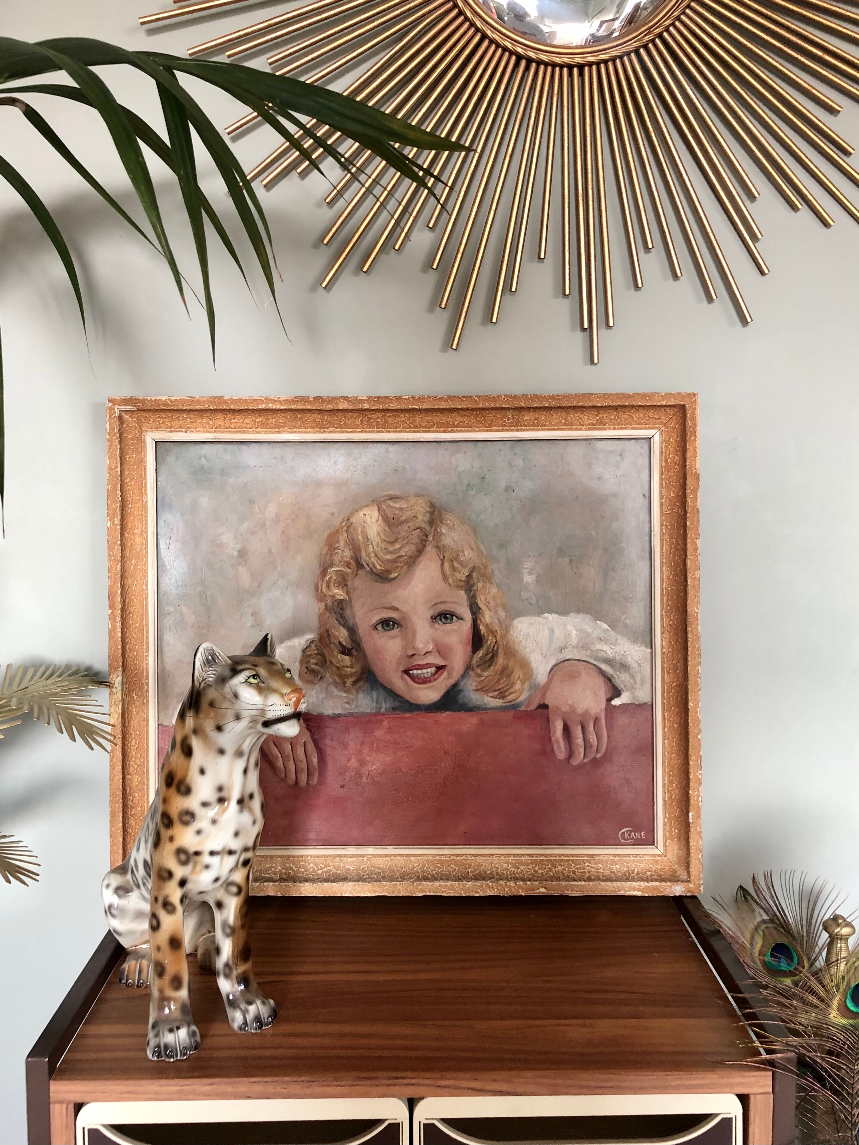 Portrait girl oil on canvas