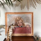 Portrait girl oil on canvas