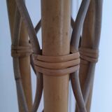 Lampadaire rotin bambou vintage années 50-60
