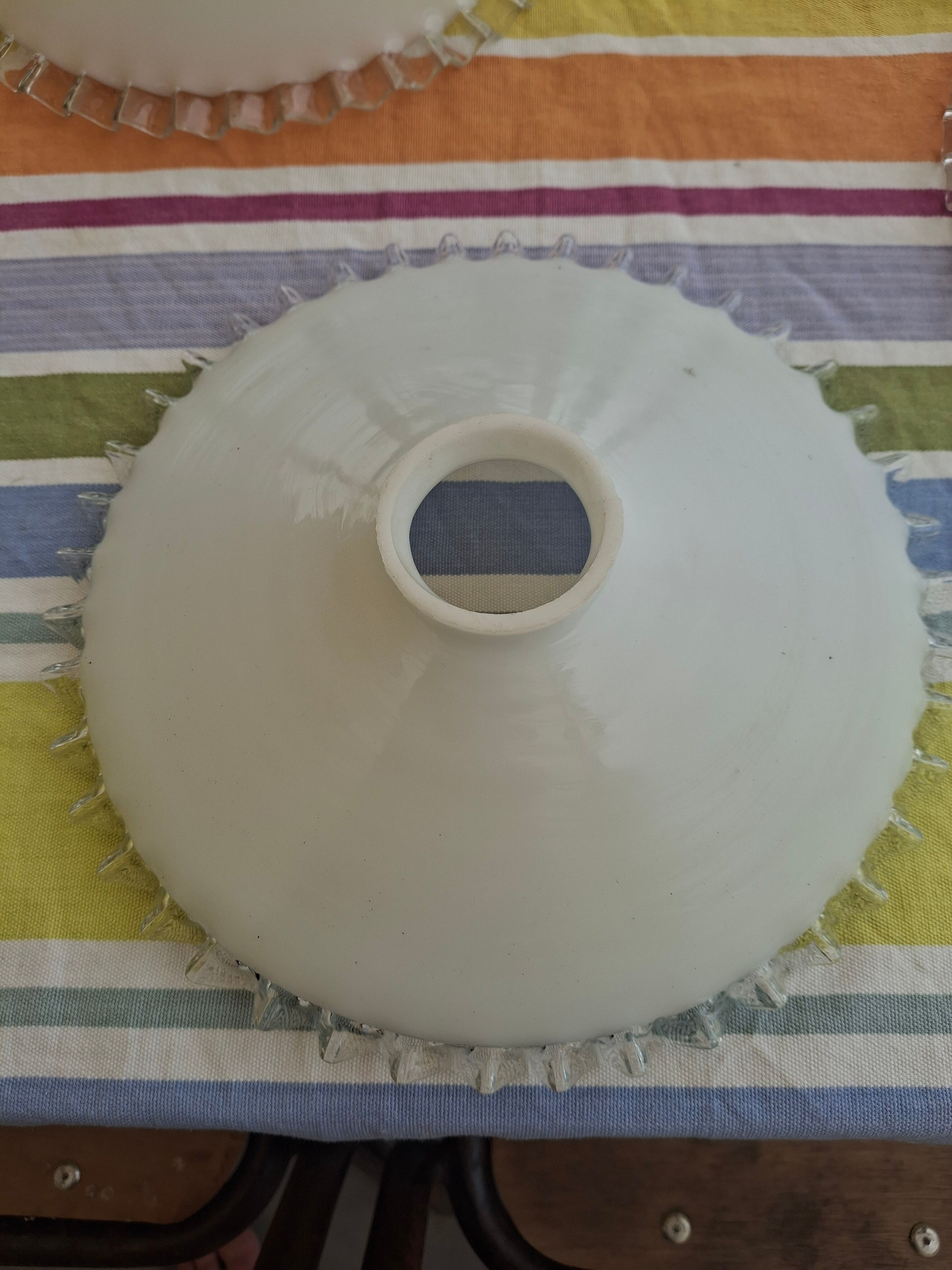 White opaline lampshade