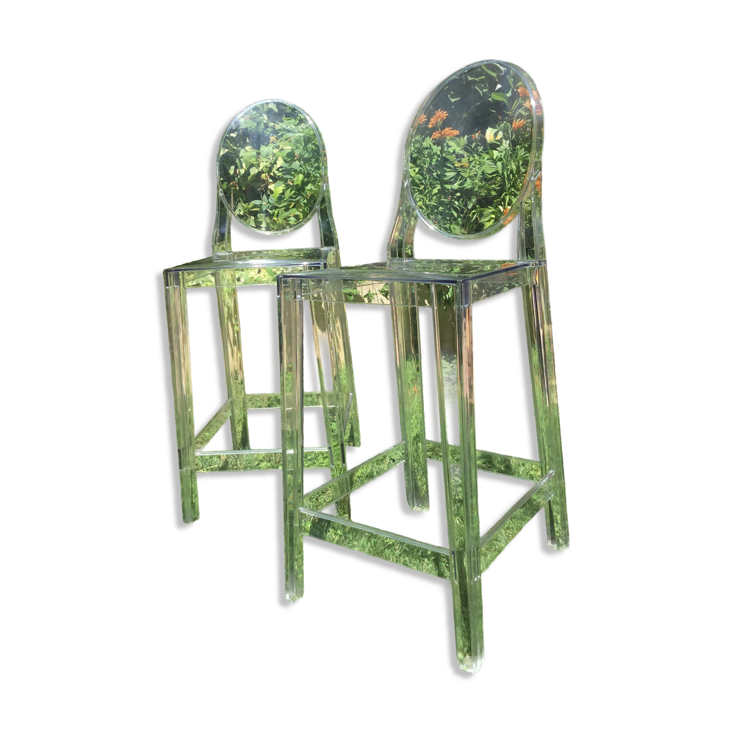 Paire de tabourets de bar by kartell Philippe starck