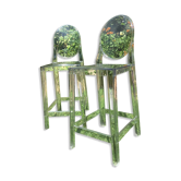Pair of bar stools by Kartell Philippe Starck