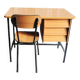 Vintage formica and metal desk with matching chair.