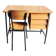 Vintage formica and metal desk with matching chair.