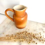 Pitcher in glazed caramel stoneware
