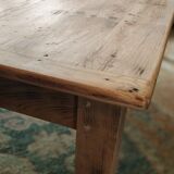 Farmhouse table in solid oak and pine, raw, washed, 212x93