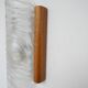 Mid-century glass and oak belgium wall light