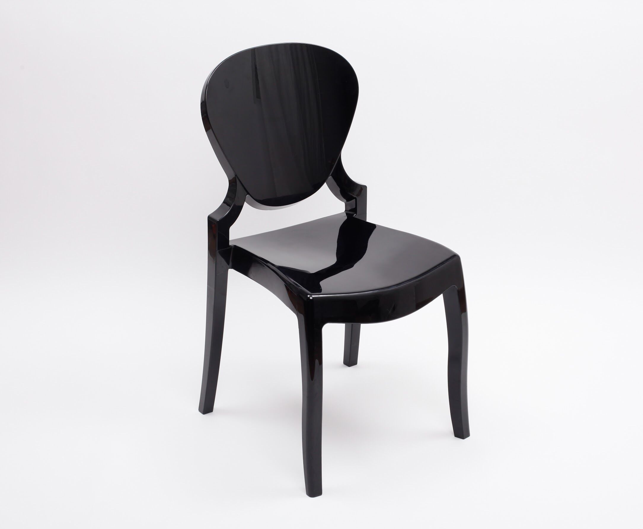 Set of 4 black chairs design Queen by Claudio Dondoli and Marco Pocci
