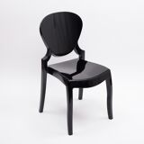 Set of 4 black chairs design Queen by Claudio Dondoli and Marco Pocci