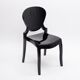 Ensemble de 4 chaises noires design Queen de Claudio Dondoli et Marco Pocci