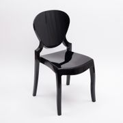 Ensemble de 4 chaises noires design Queen de Claudio Dondoli et Marco Pocci