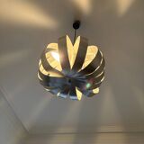 Space Age brushed metal ball chandelier