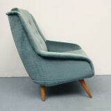 1950s clubchair in blue velour