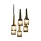 Cascade chandelier 6 elements, Staff Leuchten, brass and gold-plated aluminum, glass, ca 1970