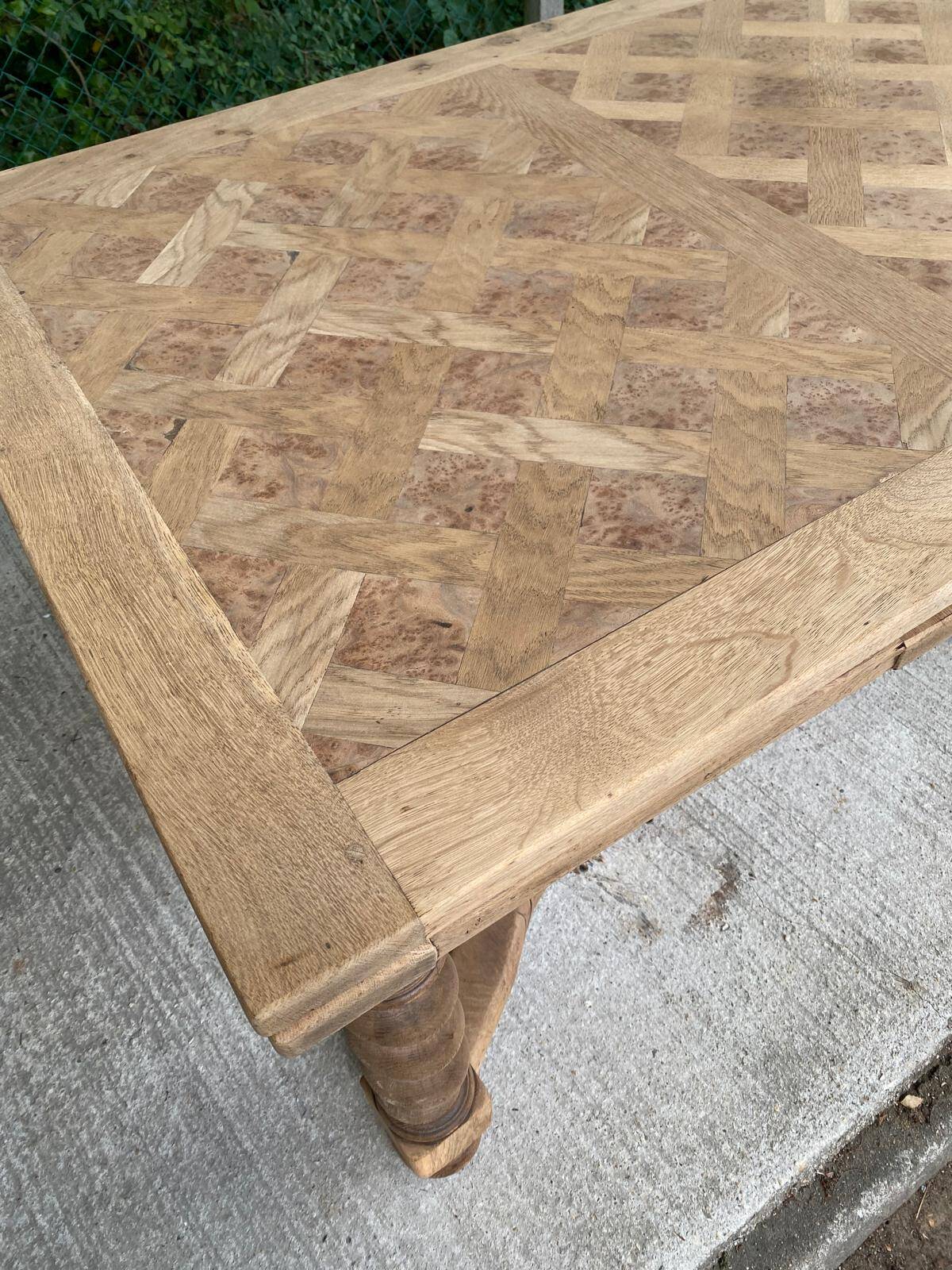 18th century monastery dining table renovated in solid oak 250cm