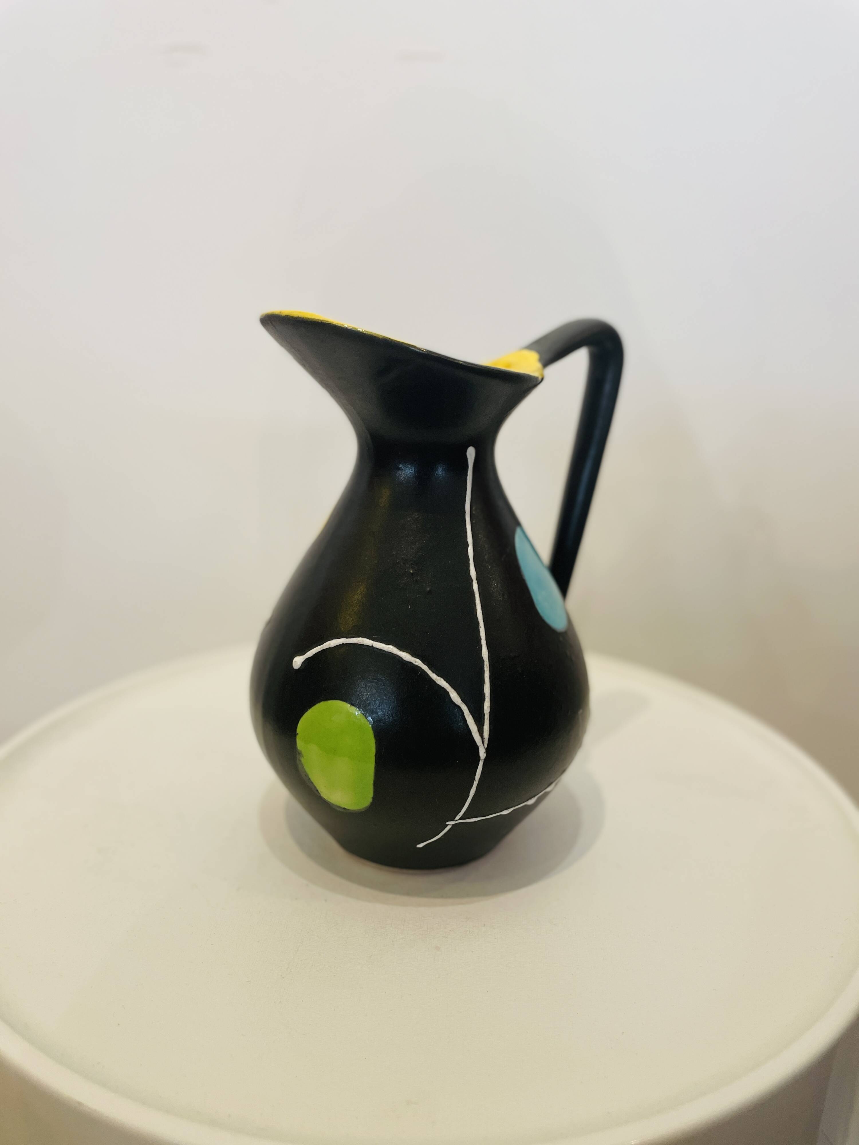 Ceramic pitcher from the 50s - Poët-Laval earthenware factory