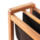 Salling stolefabrik magazine rack with leather in teak