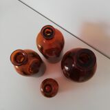 Amber apothecary bottles