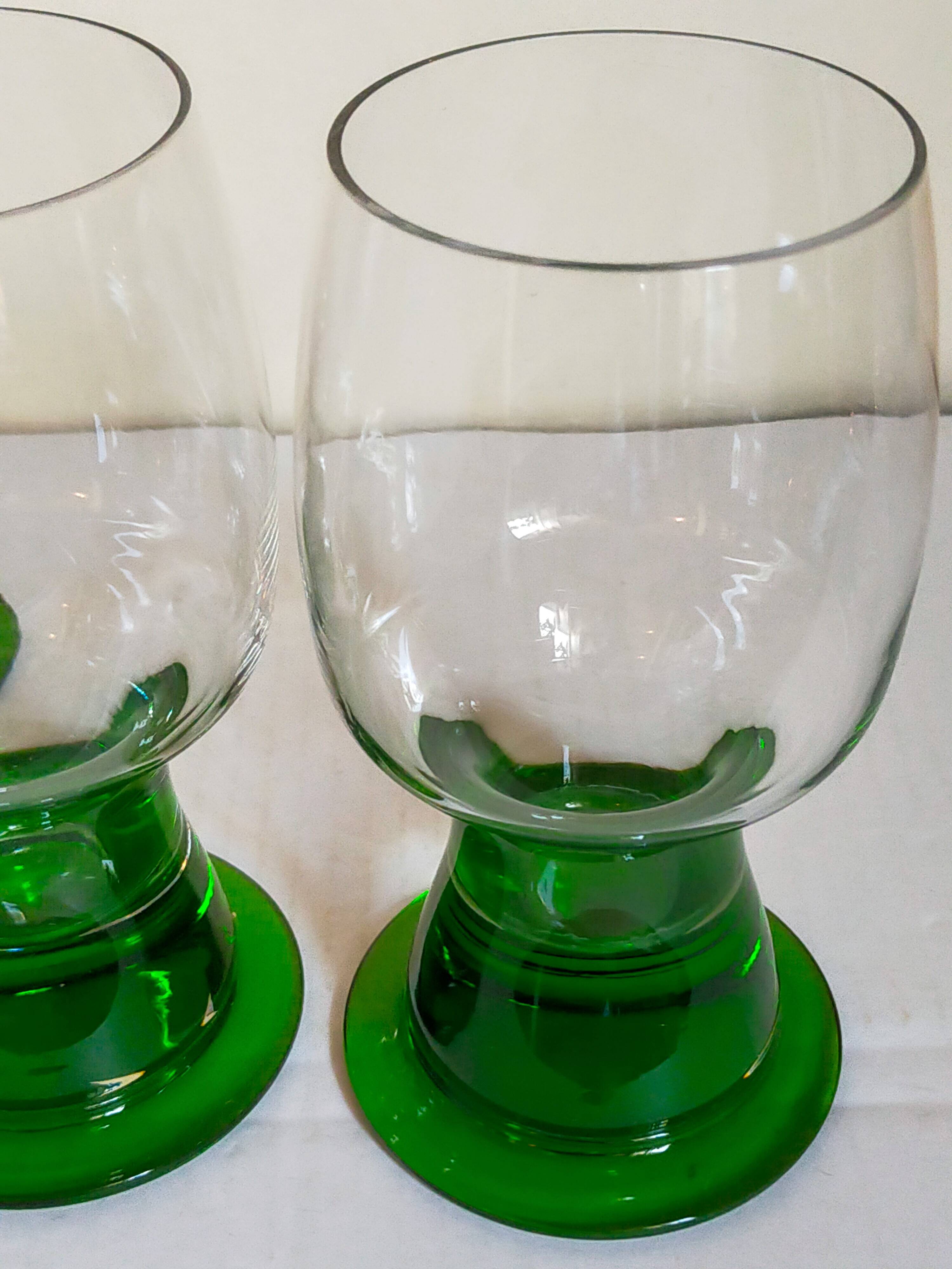 Four vintage XXL crystal glasses