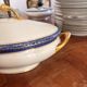 Small Soup Tureen Porcelain Limoges Blue Gold Betoule & Legrand France 1/2