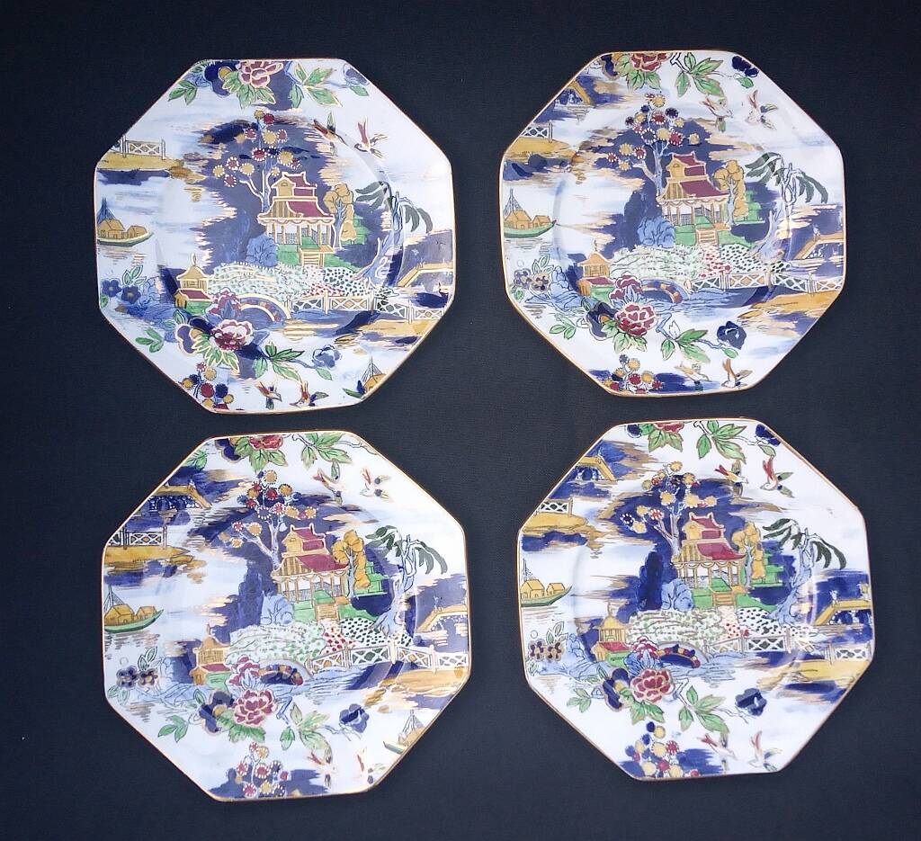 4 Antique Royal Winton Grimwades Plate Hand Painted