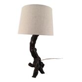 Lampe brutaliste en cep de vigne années 50