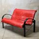 Vintage design sofa from the 80s/90s in leather