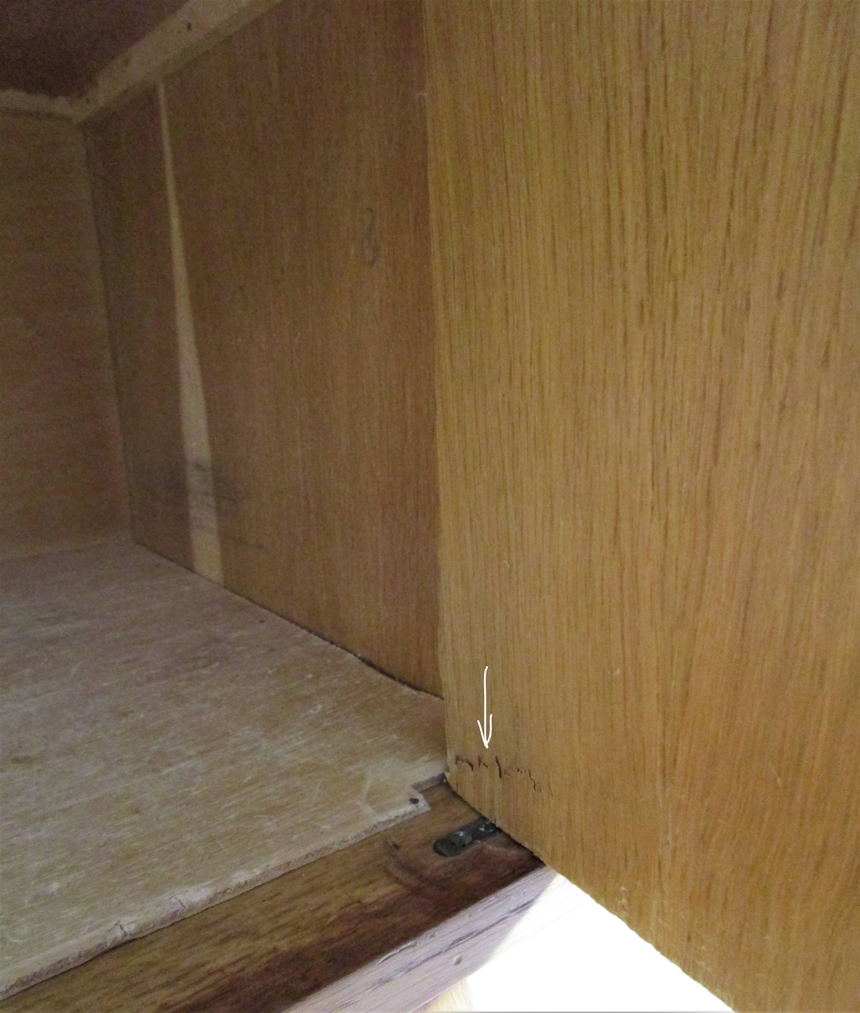 Buffet oak feet compas vintage 60s