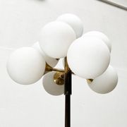 German brass floor lamp in Space Age style from the mid-century by Kaiser Leuchten, 1960s.