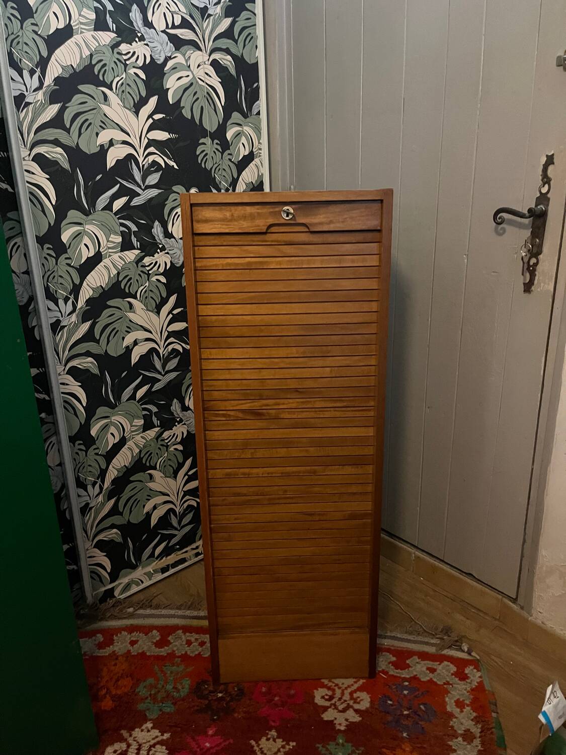 Vintage “notary” curtain cabinet