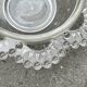 Glass salad bowl with beaded rim, 1900, Art Deco glass salad bowl in the shape of a flower