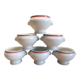Set 6 bowls bistrot porcelaine d'Auteuil