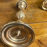 Brass and stone candlestick