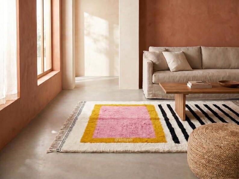 Handmade traditional Berber rug 2/3 m