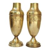 Paire de vases art déco en laiton-danois-1920