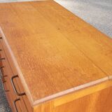 Vintage chest of drawers gilded oak 1950