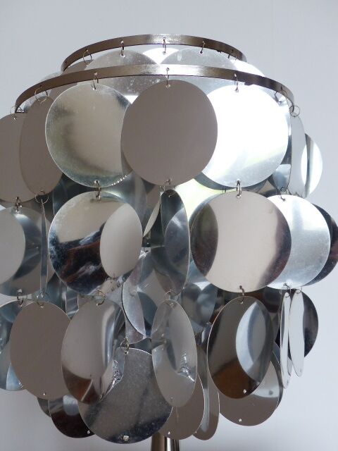 Table lamp silver lozenge and tulip foot, end of the years 70