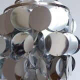 Table lamp silver lozenge and tulip foot, end of the years 70