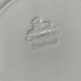 3 plates Churchill England mosaic and floral design