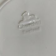 3 plates Churchill England mosaic and floral design