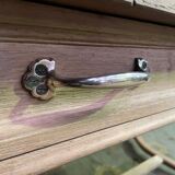 Flat desk with solid oak Henri II aero gummed