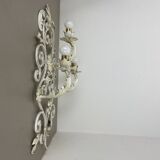 1 de 3 xxl 73cm blanc Métal Florentiner Applique murale de théâtre, Italie, années 1970