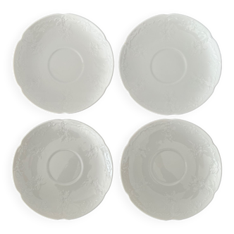 4 Royal Schwabap white saucers