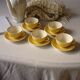 Coffee set 5 yellow cups Villeroy & Boch vintage