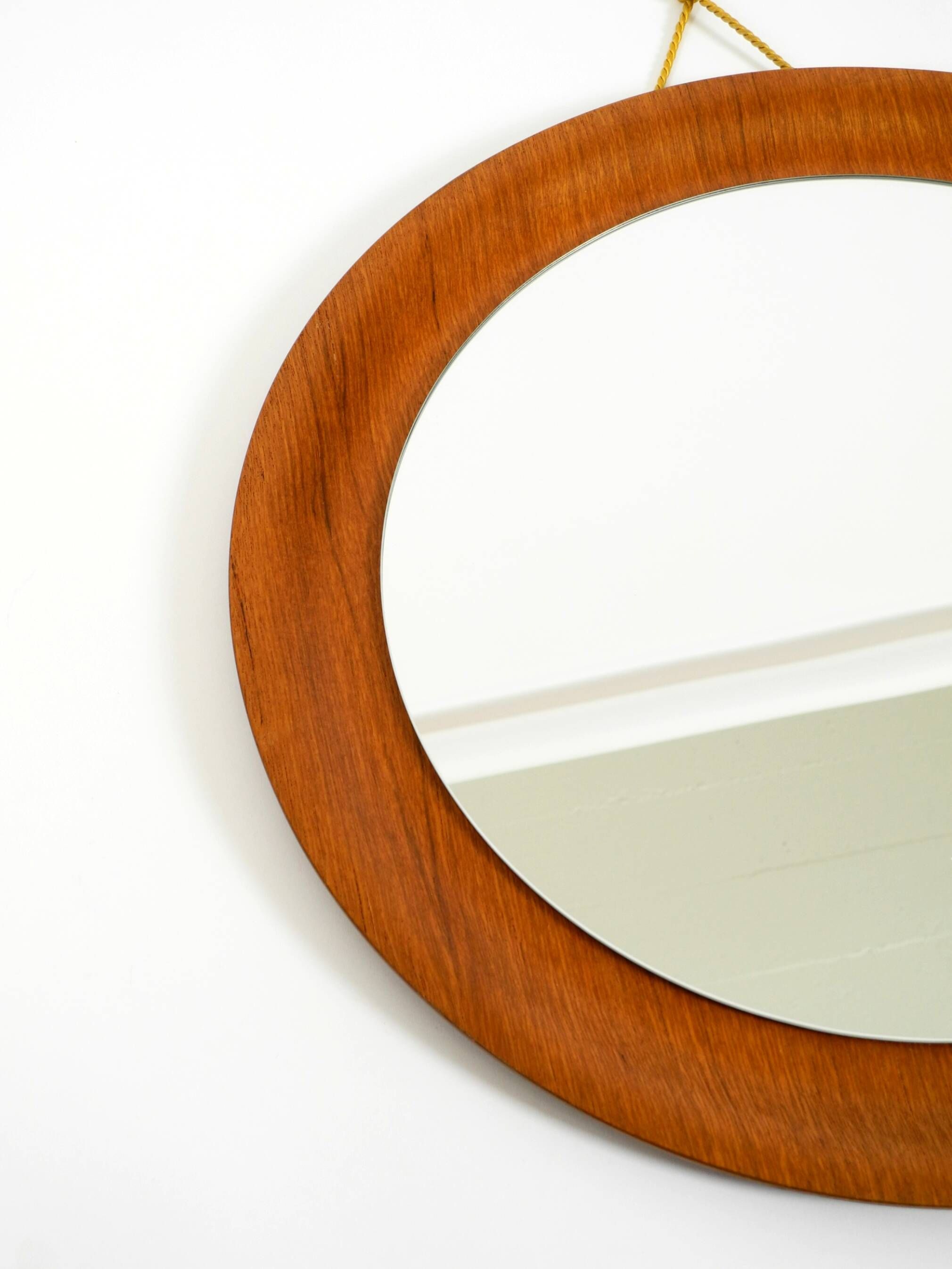Rare Mid Century Modern teak wall mirror by ARY Fanerprodukter Nybro Sweden